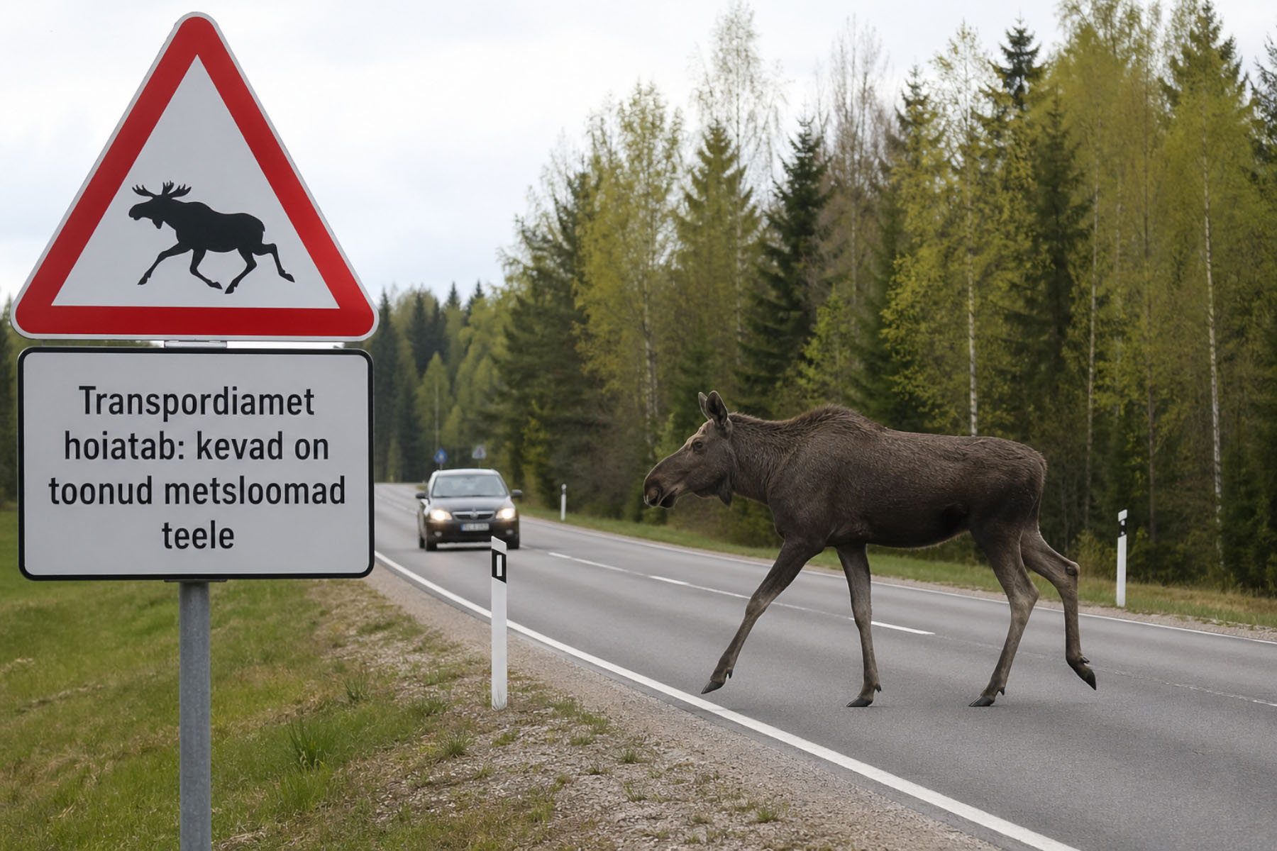 Transpordiamet hoiatab: kevad on toonud metsloomad teele